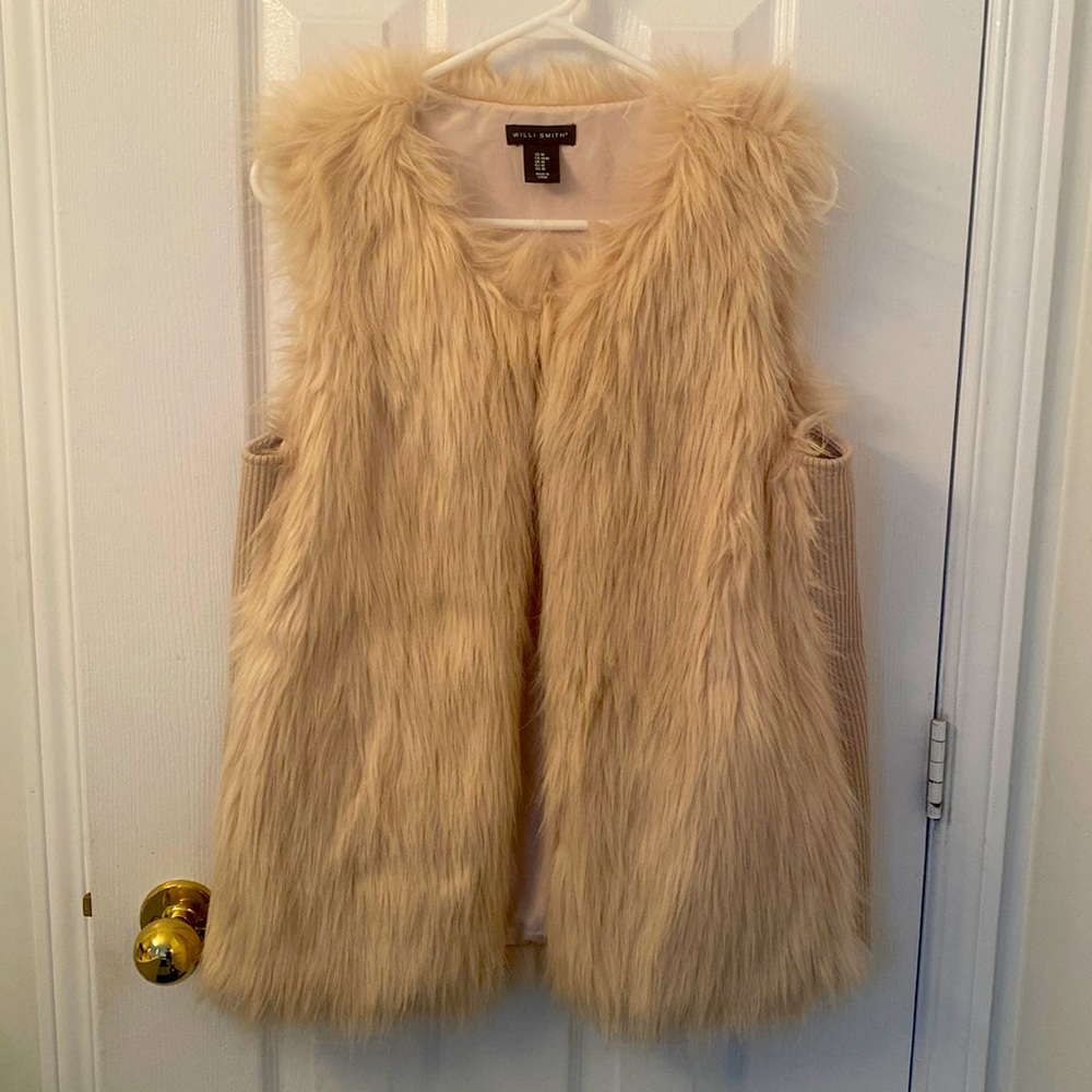 Willi Smith faux fur jacket vest